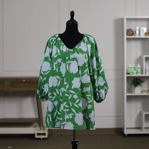 Kate Spade Green and Light Blue Oversized Tunic Dress
